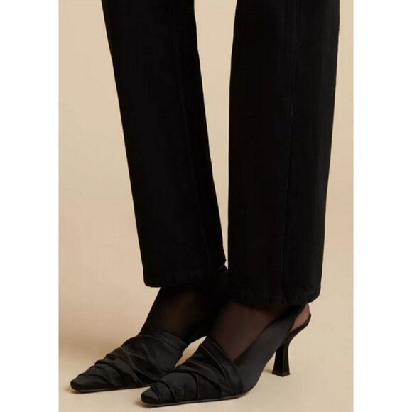 💕KHAITE💕 The Kyle Low Rise Straight Leg Jeans ~ Wilcox Faded Black 28 NWT - Picture 8 of 16